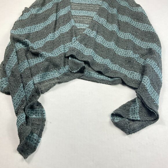 LOGO Lori Goldstein Sequin Cardigan Vest XL Drape Open Front Sparkle Boho Lounge - Picture 2 of 12